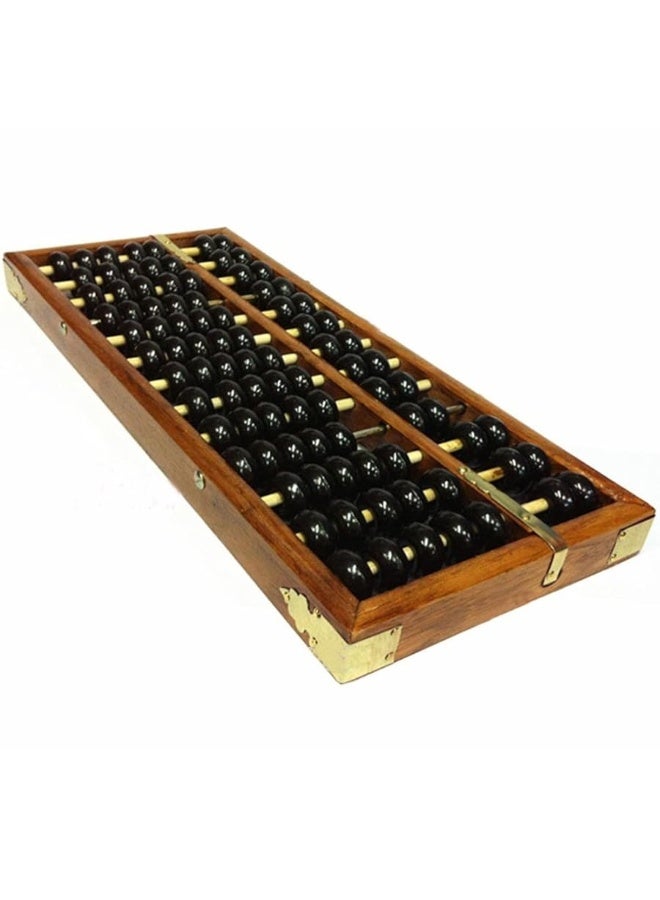 Happy Will Vintage Chinese Wooden Abacus Soroban Arithmetic Calculating Tool - Image 4
