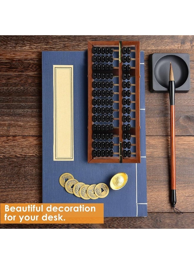 Happy Will Vintage Chinese Wooden Abacus Soroban Arithmetic Calculating Tool - Image 5