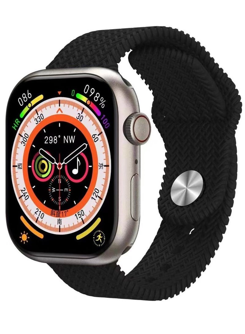 Wearfit Pro HK9 PRO Smartwatch AMOLED Edge Screen 2.02 Inch 485*520 Pixels - Bluetooth V5.2 - Wearfit PRO App (Black)  - Image 1