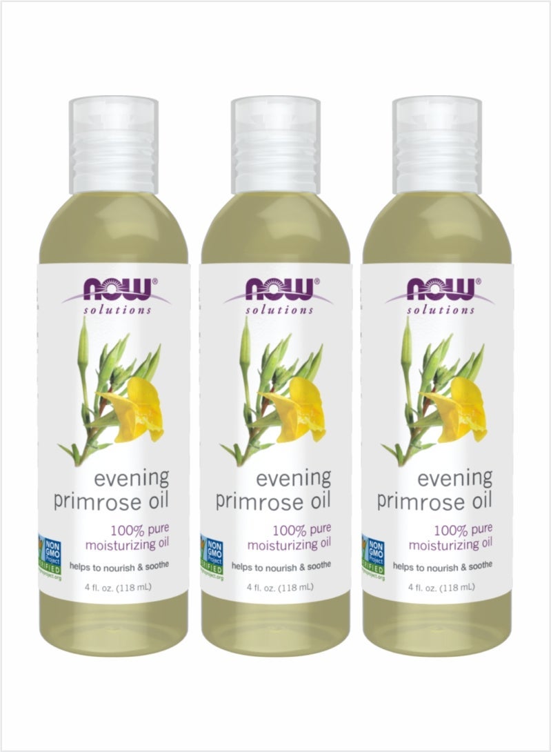 Now Essential Oils 100% Pure Evening Primrose Oil – 118ml (Pack of 3)