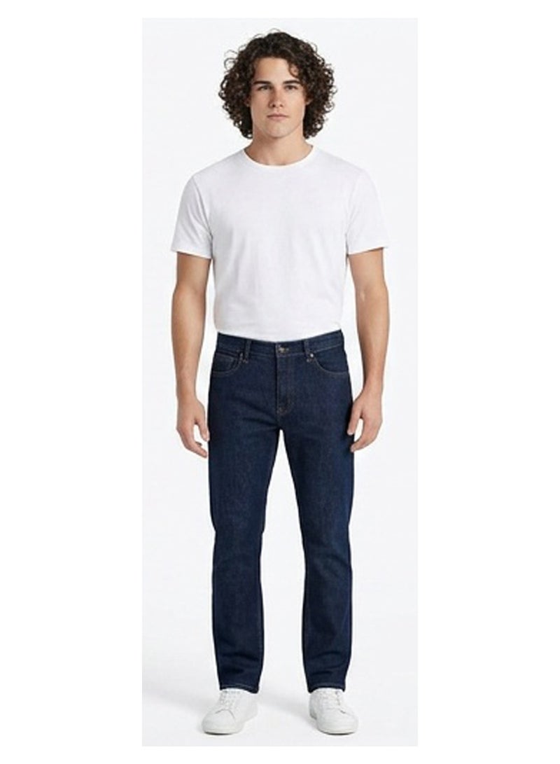 RAVIN Dark Indigo Slim-Straight Fit Denim Jeans - Image 3