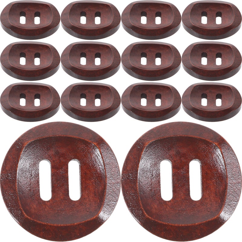Cute Buttons Sewing, Durable Wooden Cartoon Buttons for DIY Projects, Vintage Style - Image 1