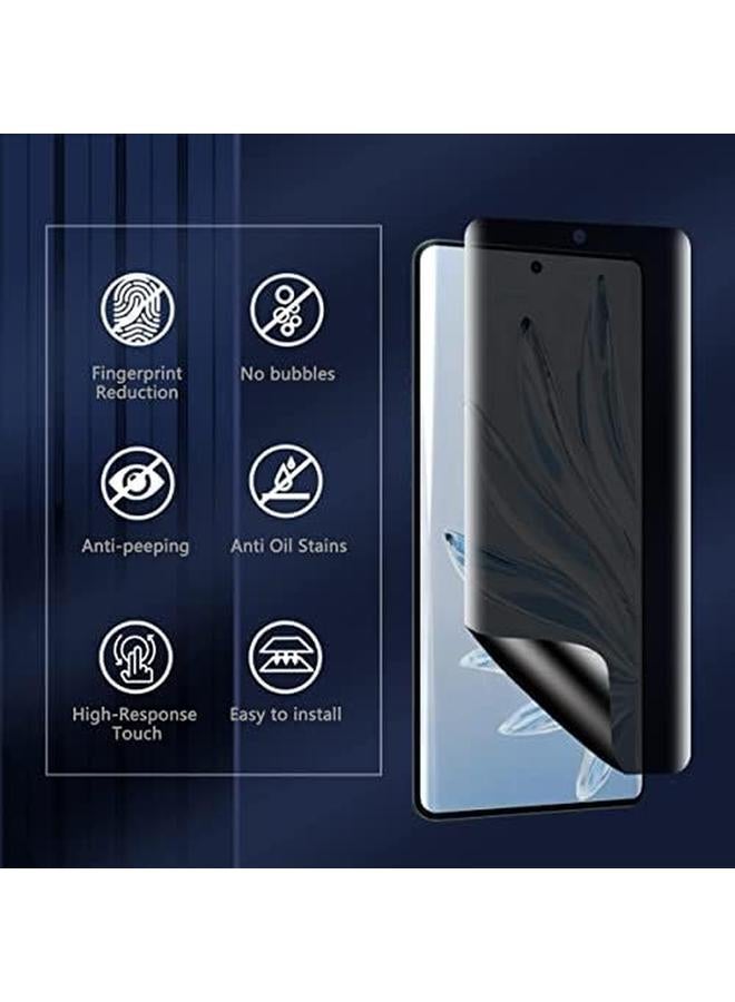 erorex Privacy Screen Protector For Honor 70 With Clear Case Anti Spy Soft Screen Replacemnt Film With Back Cover For Honor 70 Not Glass - Image 3