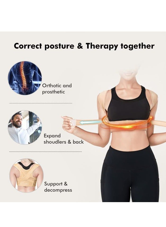 Posture Corrector for Women and Men, Adjustable Breathable Back Straightener, Clavicle Support, Relax Neck, Shoulder, and Upper Back (M 27-35) - Image 3