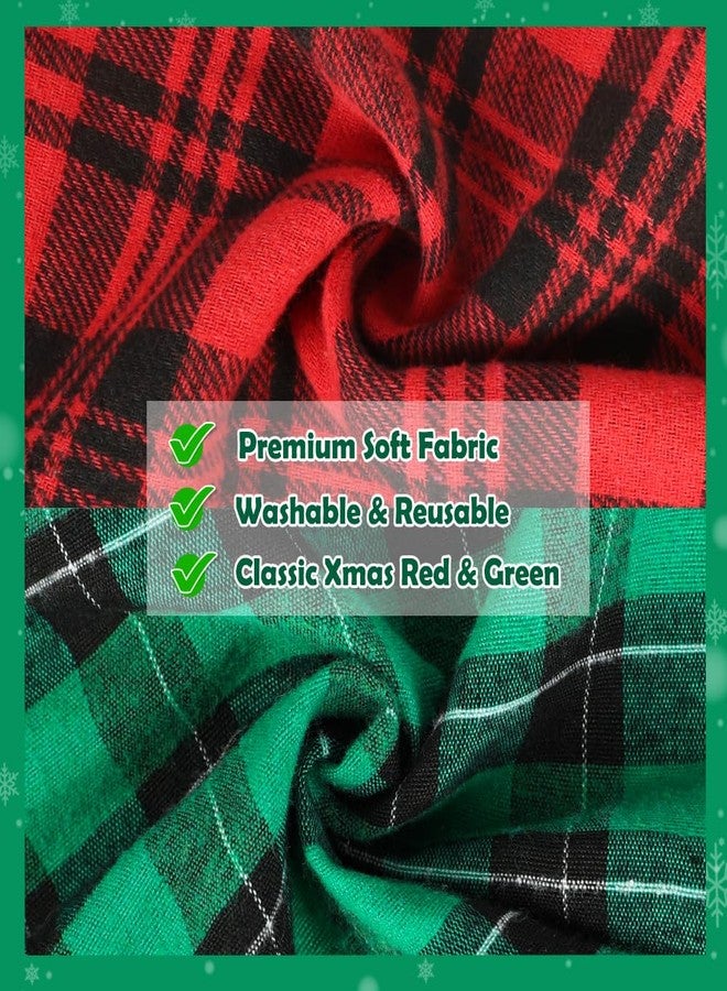 HRX Package Fabric Christmas Gift Bags Assorted (Large 20in, Medium 16in, Small 12in, 9pcs Cotton Gift Wrapping Sacks Cloth Pouches for Xmas Presents - Image 2