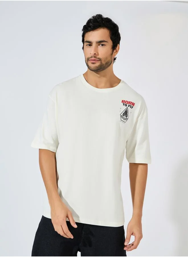 Styli Top Gun Front and Back Print Oversized T-Shirt