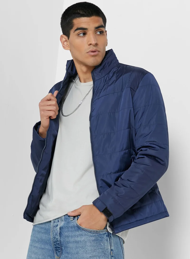 Seventy Five Quilted High Collar Jacket