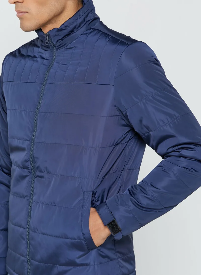 Seventy Five Quilted High Collar Jacket