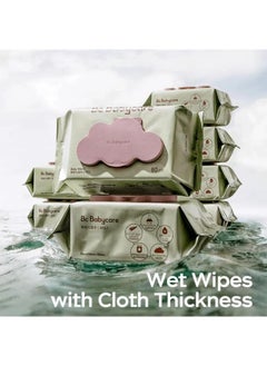 Babycare Babycare - Baby Wipes, Pack of 6 (80 pcs each), BPA-Free, Alcohol-Free, Hypoallergenic, Soft and Thick, Moisturizing Formula, Gentle on Sensitive Skin, Non-Toxic, Dermatologist-Tested, Resealable Packs, Fragrance-Free, Newborn-Safe, Ideal for Diaper Changes, Home and Travel Use  - Image 3