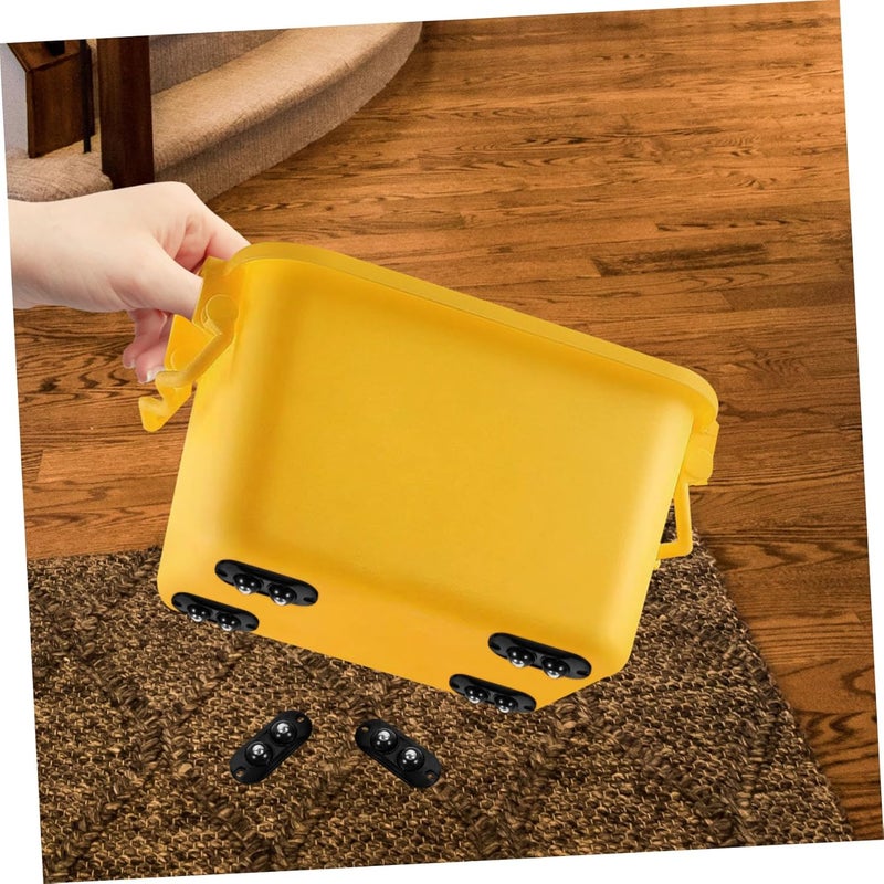 PartyKindom 4 حزمة عجلات قواطع لاصقة صغيرة قابلة للدوران لصناديق التخزين والأجهزة - Image 5