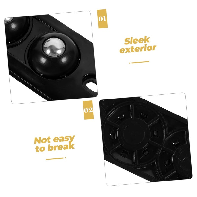 PartyKindom 4 حزمة عجلات قواطع لاصقة صغيرة قابلة للدوران لصناديق التخزين والأجهزة - Image 4