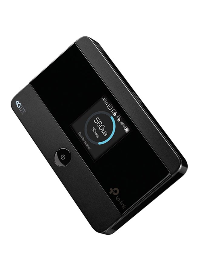 تي بي لينك راوتر واي فاي محمول M7350 بتقنية 4G LTE وسرعة 150 ميجابت في الثانية متوافق مع كل أنواع بطاقات SIM ومزود بشاشة عرض وبطارية تدوم حتى 8 ساعات ونقطة اتصال هوت سبوت وميزة التوصيل والتشغيل وإمكانية توصيل حتى 10 أجهزة أسود - Image 2