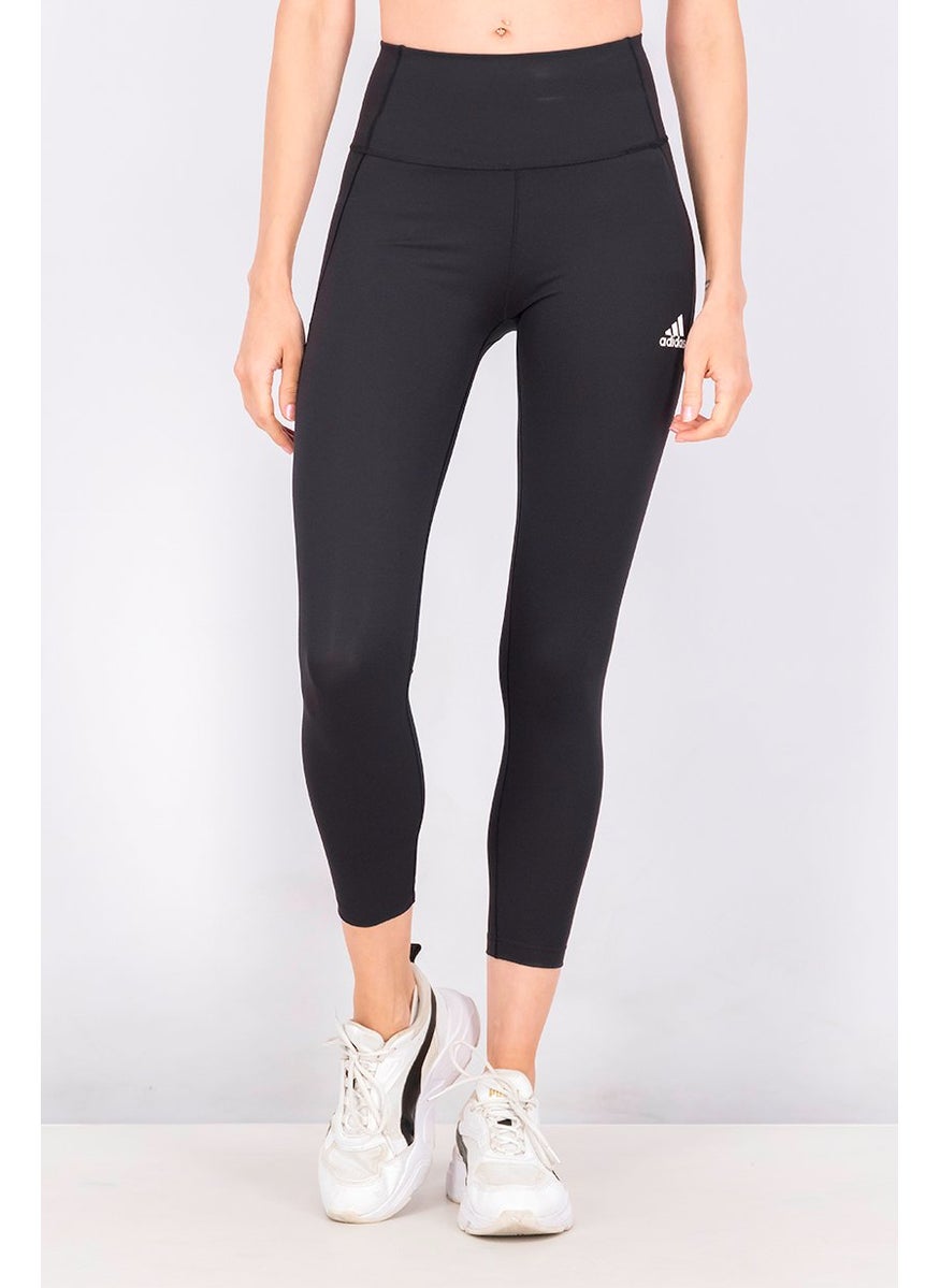 Adidas - Women Sportswear Fit Brand Logo Training Leggings, Black - Image 1