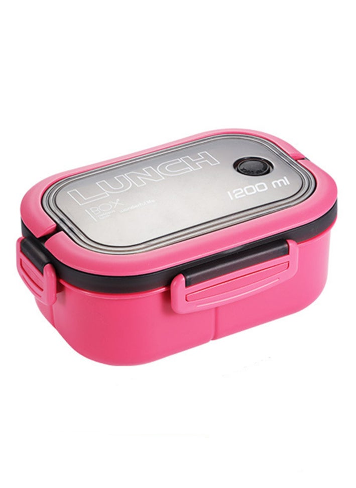 YAH Creation - YAH Leak-Proof Bento Lunch Box - 2 Layers and 6 Compartments, Model: LunchMate - Microwave & Dishwasher Safe, Includes Spoon & Fork - Convenient Handle for School, Work, and Travel - Image 1
