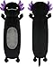 Dalmao 28 inch Black Axolotl Stuffed Animal Cute Long Body Cuddle Squishy Pillow Big Axolotl Plushies Toy Gifts for Kids Boys for Birthday Halloween Christmas - Image 2
