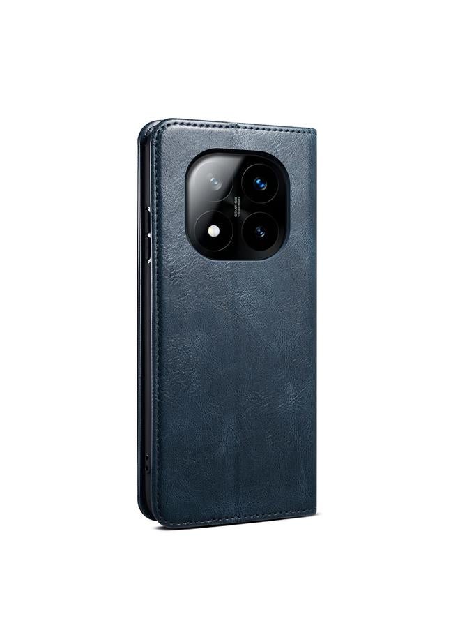 اس-توب جراب لهاتف Redmi Note 14 Pro+ 5G جراب هاتف جلدي من الشمع الزيتي بنمط حصان مجنون - Image 3