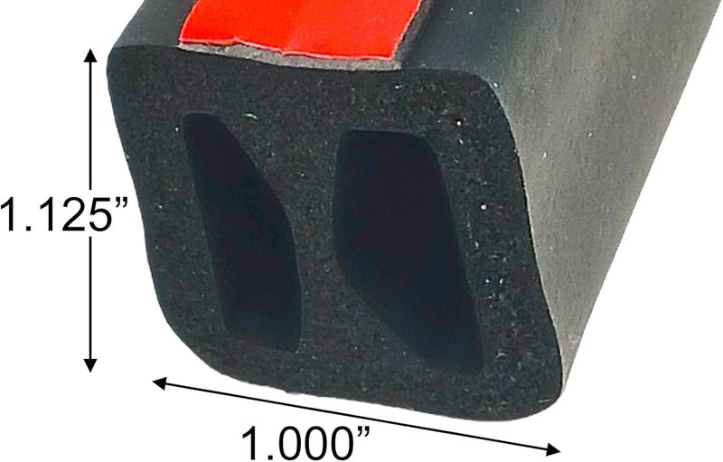 ESI Front Rail Seal XL 5 1/2' EPDM Rubber - Image 2