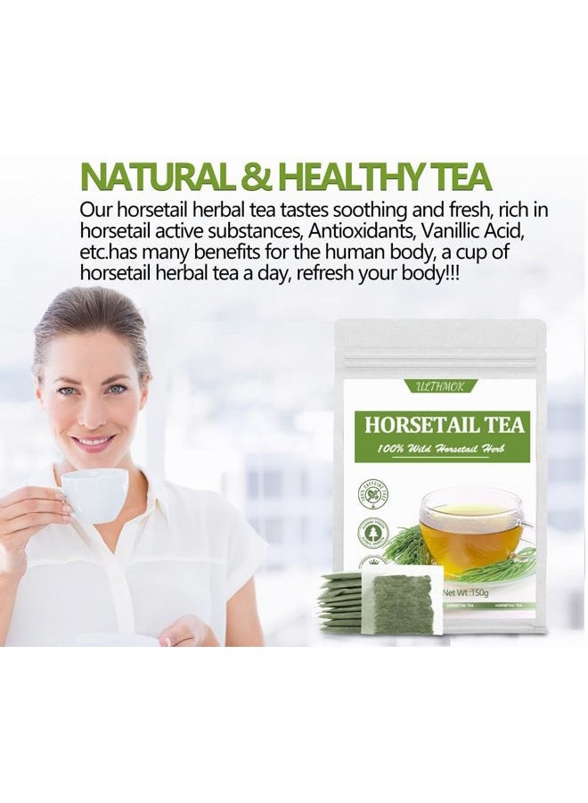 ULTHMOK Premium 100 Horsetail Tea Bags, Made with 100% Wild Natural Horse Tail Herb, For Hair & Nail, No Additives & Caffeine Free-Cola De Caballo Hierba. - Image 5