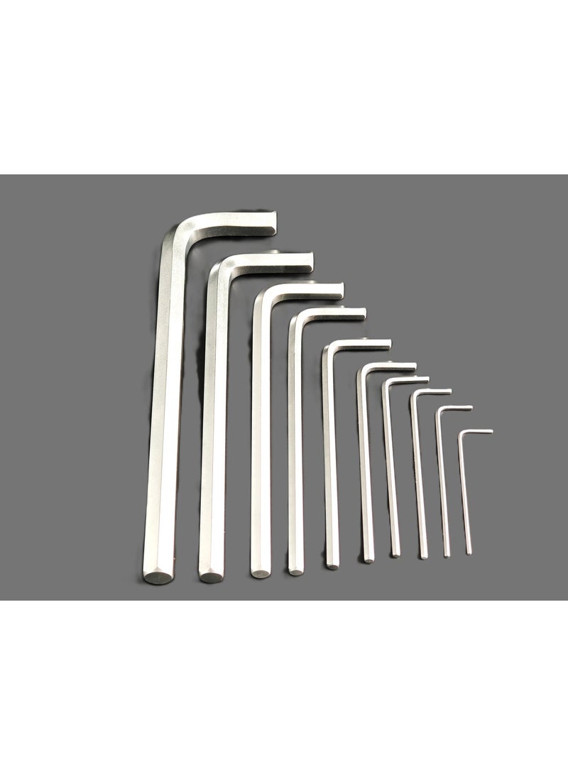 Jetechtool 10-Piece Hex Key Wrench Set, SAE, Heat-Treated, L-Style, Flat, Premium Alloy Steel with Chrome Finish, 1/6-inch to 1/2-Inch Large Allen Key Set - PL-C10IN - Image 3