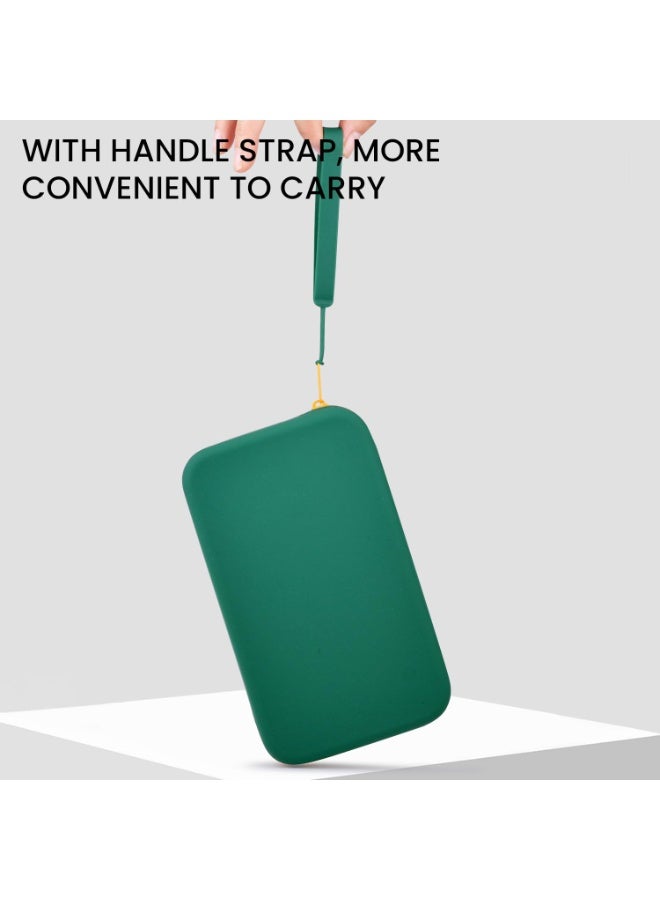 Travel Silicone Makeup Brush Organizer – Waterproof, Easy-Clean Portable Cosmetic Pouch, Holds Up to 10 Brushes, Green, 19.7x12.1x3.2 cm - Image 5