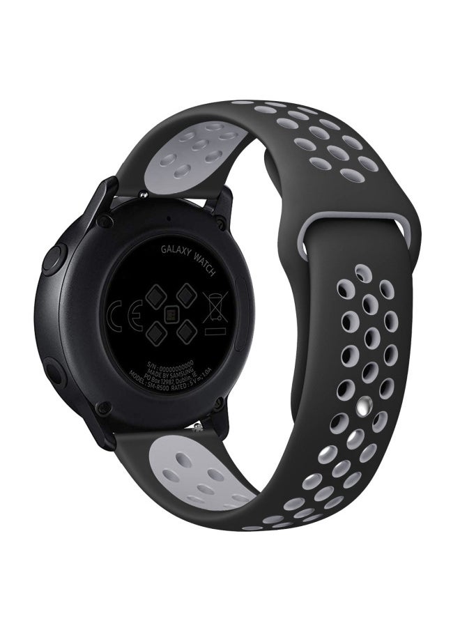 Generic - For Samsung Galaxy Watch Active Smart Watch Nike Two-Tone Silicone Strap-Color:White Powder L Code - Image 1