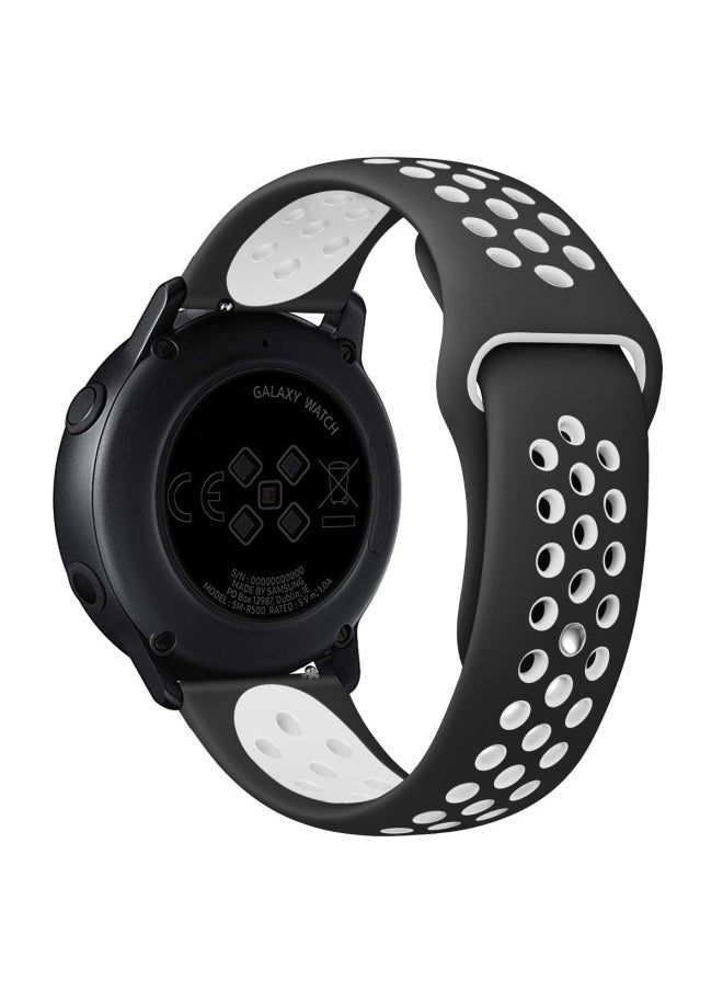 Generic - For Samsung Galaxy Watch Active Smart Watch Nike Two-Tone Silicone Strap-Color:White Powder L Code - Image 1