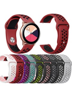 For Samsung Galaxy Watch Active Smart Watch Nike Two-Tone Silicone Strap-Color:White Powder L Code