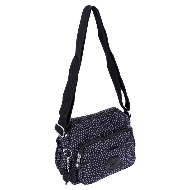 CAPRICE COLLECTION Unisex Small Crossbody Bag – Black , Compact, Water-Resistant Nylon, 3L - Image 5