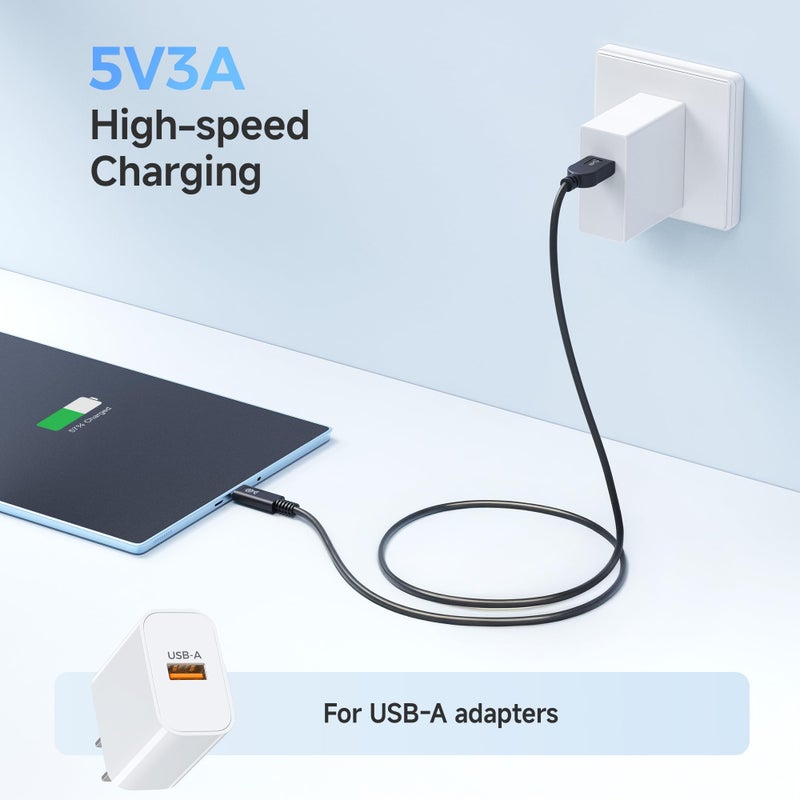 Cable Matters [USB-IF Certified] 10Gbps Gen 2 USBA to USB C Cable - 3.3 ft, USBC to USBA Cable, Black, Compatible with iPhone 16/15 Pro Max/Plus - Image 4