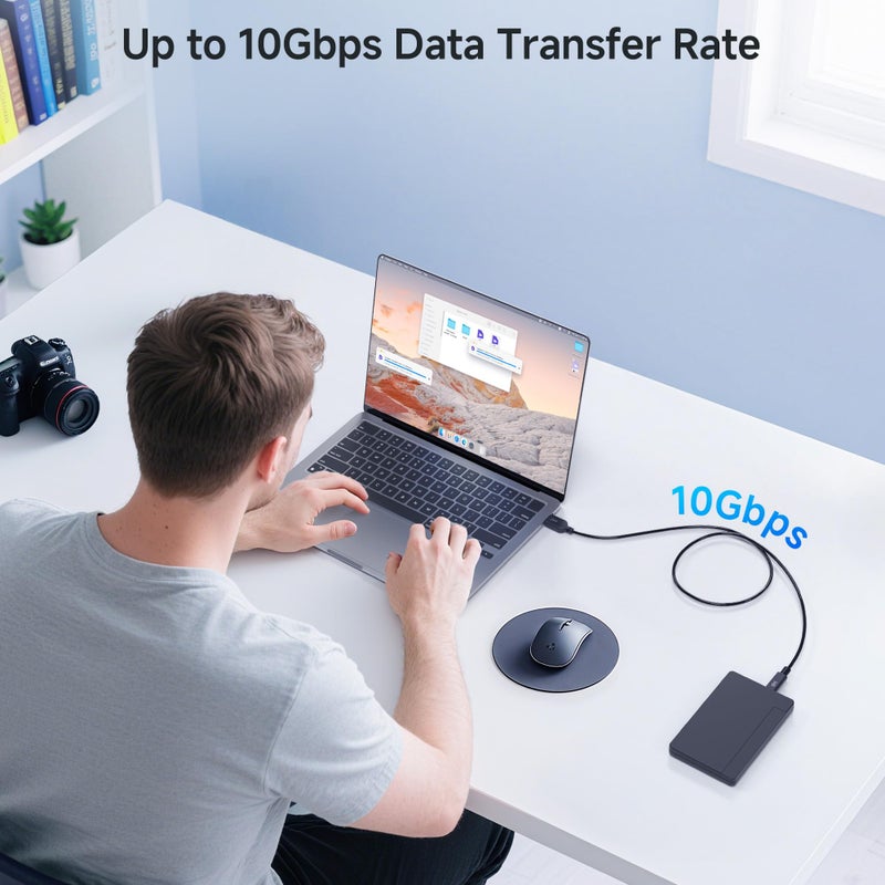 Cable Matters [USB-IF Certified] 10Gbps Gen 2 USBA to USB C Cable - 3.3 ft, USBC to USBA Cable, Black, Compatible with iPhone 16/15 Pro Max/Plus - Image 3