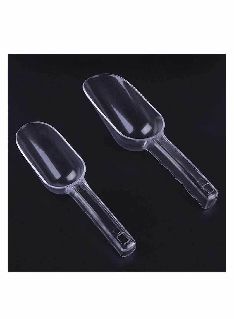 KASTWAVE Clear Shovel Scoop, 2 Pack Ice Scoop Food Serving Clear Shovel Scoop Multifunctional Sweets Spoon Scoop for Kitchen Wedding Party (Small, Large) - Image 4