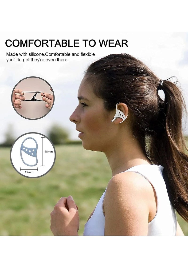 SYOSI - 8 PCS Earbud Hooks, Ear Attachment Loop for Wireless Ear Hooks for Airpods Universal Earhooks for Airpods Earbuds Anti-Lost Secure, Anti-Slip Sports Ear Hooks, Comfortable Fit 27x48mm - Image 1
