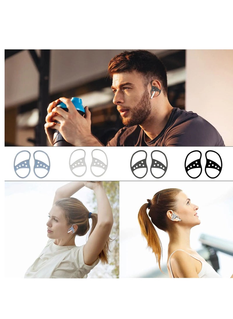 SYOSI - 8 PCS Earbud Hooks, Ear Attachment Loop for Wireless Ear Hooks for Airpods Universal Earhooks for Airpods Earbuds Anti-Lost Secure, Anti-Slip Sports Ear Hooks, Comfortable Fit 27x48mm - Image 1