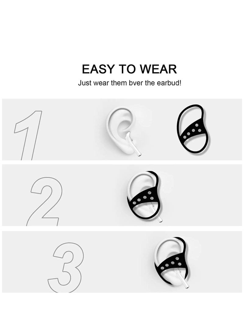 SYOSI - 8 PCS Earbud Hooks, Ear Attachment Loop for Wireless Ear Hooks for Airpods Universal Earhooks for Airpods Earbuds Anti-Lost Secure, Anti-Slip Sports Ear Hooks, Comfortable Fit 27x48mm - Image 1