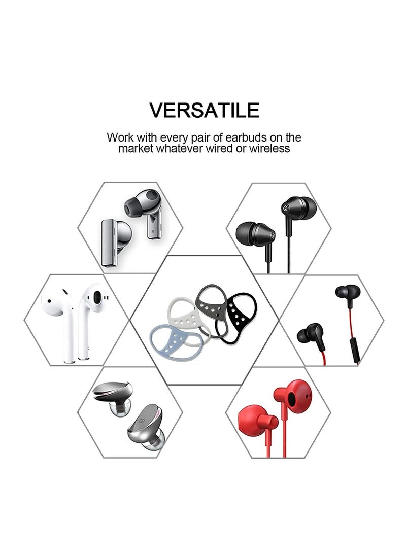 SYOSI - 8 PCS Earbud Hooks, Ear Attachment Loop for Wireless Ear Hooks for Airpods Universal Earhooks for Airpods Earbuds Anti-Lost Secure, Anti-Slip Sports Ear Hooks, Comfortable Fit 27x48mm - Image 1