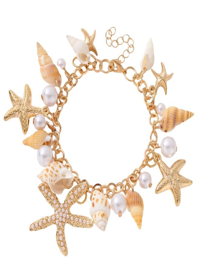 Waeceip Beach Ankle Bracelets For Women Summer Boho Anklets For Women Seashell Beaded Anklets Summer Jewelry Beach Vacation Accessories Hawaiian Gifts (starfish with 1) - Image 1