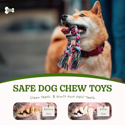 SHARLOVY Dog Rope Toy for Large Dogs, Heavy Duty Chew Toys for Aggressive Chewers, Indestructible Durable Cotton Tug of War Rope Toys for Medium to Large Breed Teeth Cleaning - Image 5