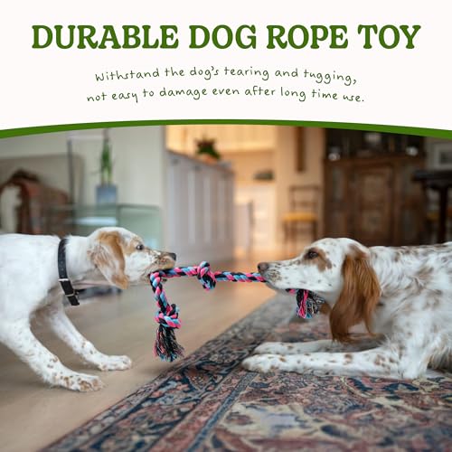 SHARLOVY Dog Rope Toy for Large Dogs, Heavy Duty Chew Toys for Aggressive Chewers, Indestructible Durable Cotton Tug of War Rope Toys for Medium to Large Breed Teeth Cleaning - Image 4