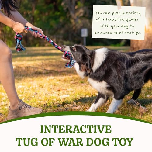 SHARLOVY Dog Rope Toy for Large Dogs, Heavy Duty Chew Toys for Aggressive Chewers, Indestructible Durable Cotton Tug of War Rope Toys for Medium to Large Breed Teeth Cleaning - Image 3