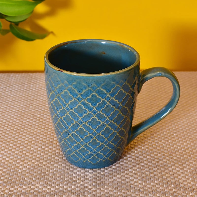 Kunhar Ceramic Milk Mugs Muted Blues 2 Pieces Blue Bayoux 300ml - Image 3