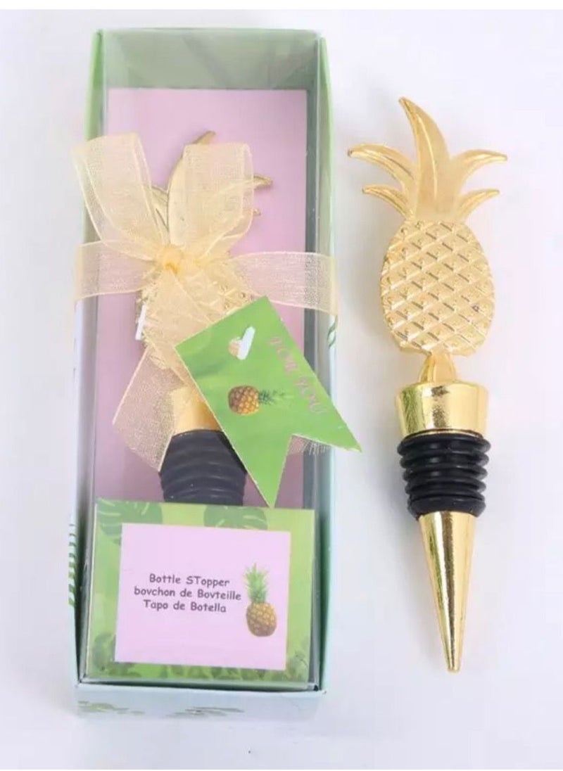 BLUE CORAL Wine Stopper Pineapple Shaped Birthday Party Wedding Anniversary Wine Fresh-keeping Stopper Ideal Gift Bar Accessories Kitchen Tools (Pineapple)  - Image 5