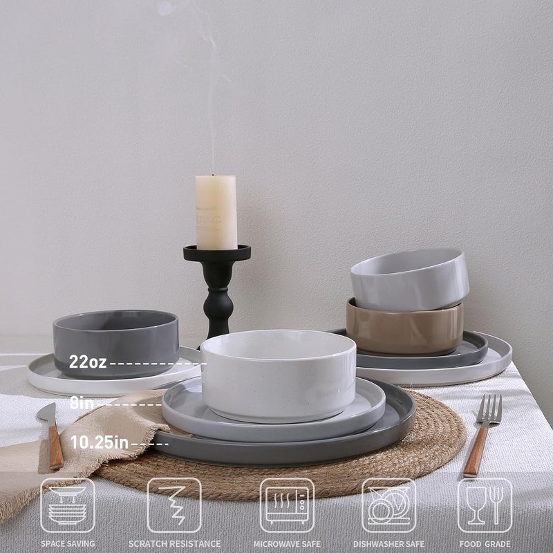 Famiware طقم أطباق وأوعية فامي وير نيبولا 12 قطعة أطقم أدوات المائدة لأربعة أشخاص متعددة الألوان - Image 2