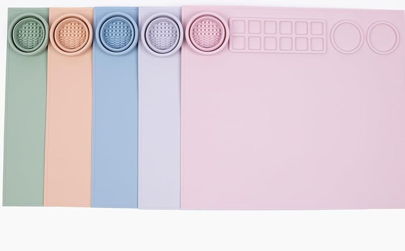 MIJILIX Creator Painting Mat Silicone Craft Mat for Painting Play Doh and Clay for Kids Nonstick Silicone Sheet for Resin Jewelry Casting Painting Mat for Kids and Children (43 * 38cm) - Image 3