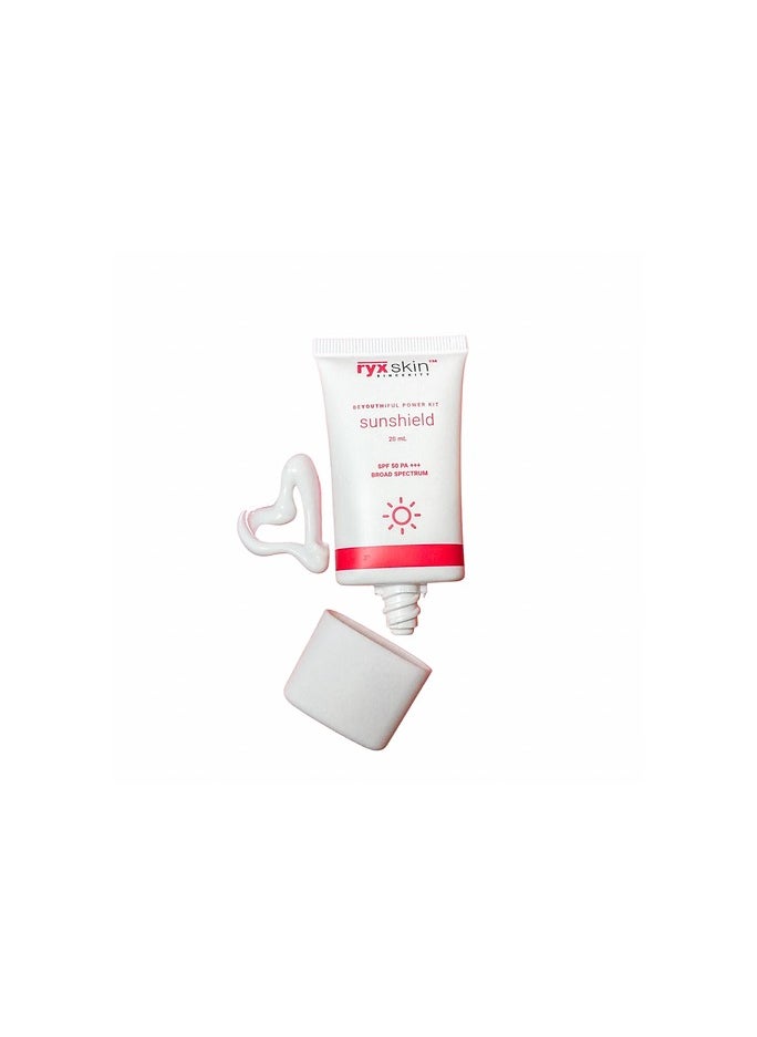 ryxskin sincerity - Sunshield SPF 50++, Ultimate Sunscreen for Women, Perfect Sun Cream Moisturizer, Everyday SPF Protection, Barrier-Boosting, Hydrating, and Makeup Primer, 20ml. - Image 1