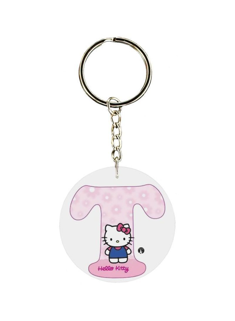 RKN Hello Kitty Letter T Printed Keychain