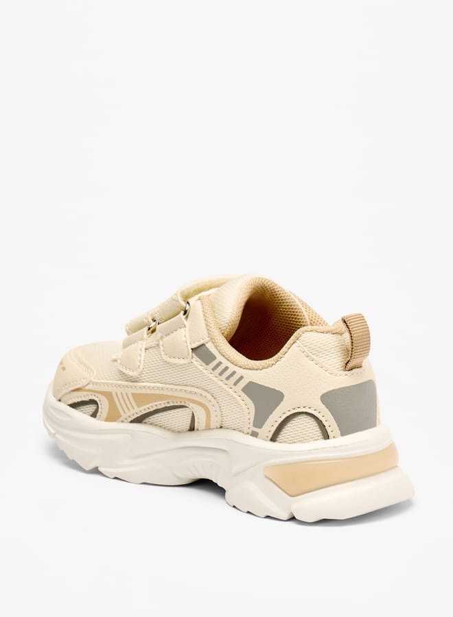 JUNIORS Boys Panelled Sneakers with Hook and Loop Closure  - Image 2