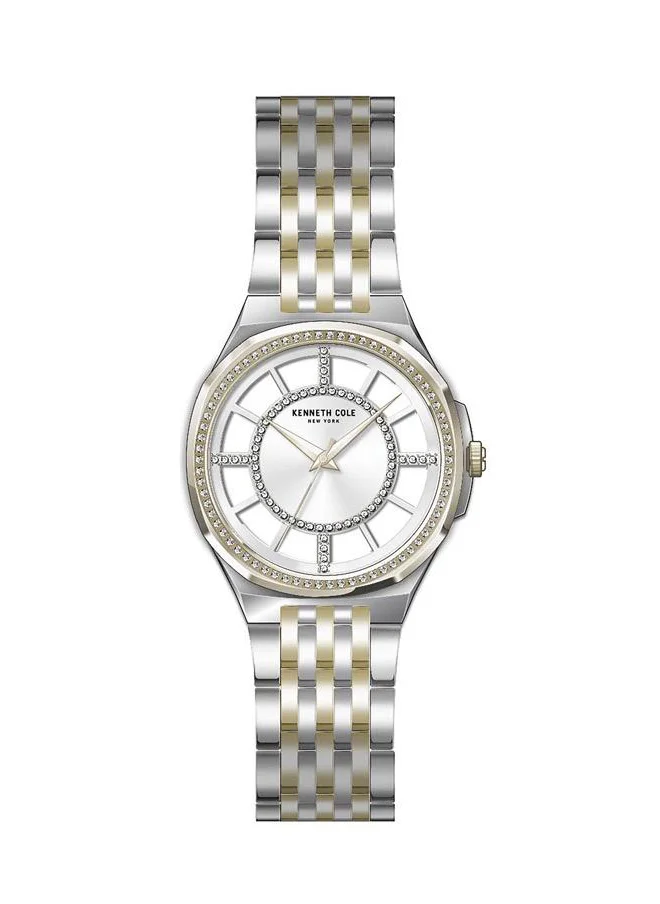 كينيث كول نيو يورك Watch For Women With Silver & Gold Plated Stainless Steel Bracelet