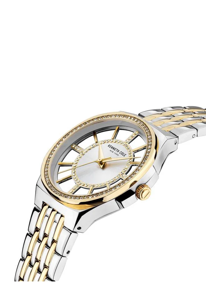 كينيث كول نيو يورك Watch For Women With Silver & Gold Plated Stainless Steel Bracelet