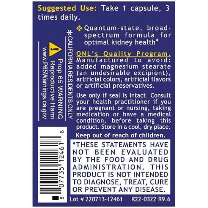 Quantum Nutrition Labs Kidney Support - Kidney Health Supplement, Natural Antioxidant Support for Men and Women with Cranberry, Rhodiola Rosea, and Parsley - 60 Vegetarian Capsules - Image 4
