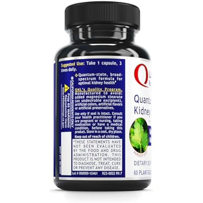 Quantum Nutrition Labs Kidney Support - Kidney Health Supplement, Natural Antioxidant Support for Men and Women with Cranberry, Rhodiola Rosea, and Parsley - 60 Vegetarian Capsules - Image 3